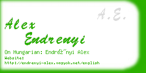 alex endrenyi business card